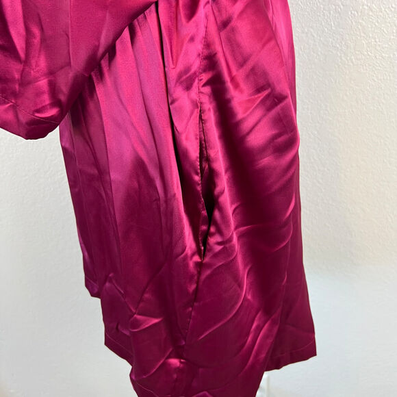 VTG Victorias Secret Angels Robe Womens OS Pink Satin Kimono Glam Lounge Y2K - Picture 5 of 15